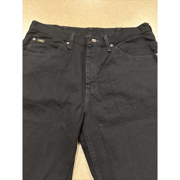 NOS Vintage 90s Y2K LEE Shorts Mens 34 Black Denim Relaxed Fit High Waist Jeans - Picture 1 of 8